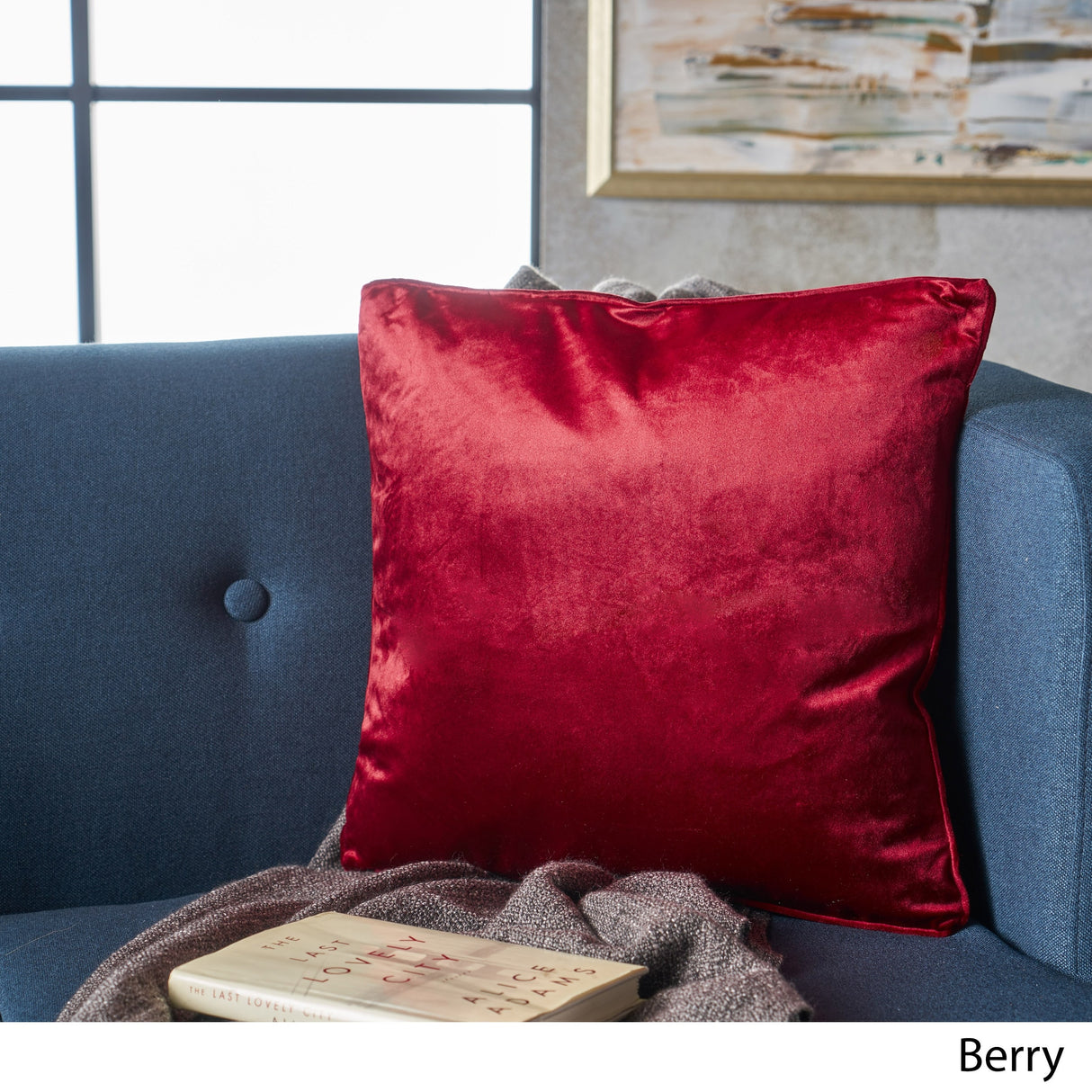 Ippolito Modern Velvet Throw Pillow by Christopher Knight Home