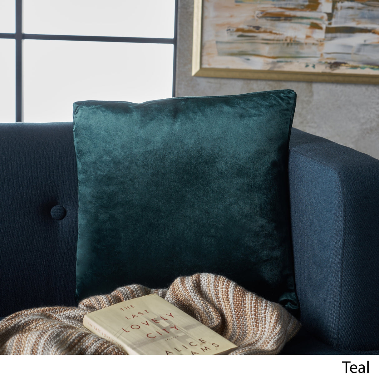 Ippolito Modern Velvet Throw Pillow by Christopher Knight Home