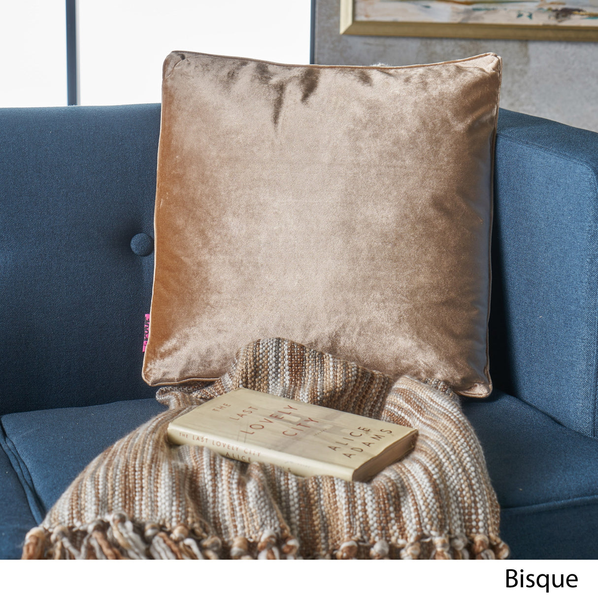 Ippolito Modern Velvet Throw Pillow by Christopher Knight Home