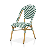 Irene French Chevron Wicker Patio Dining Chairs by Furniture of America