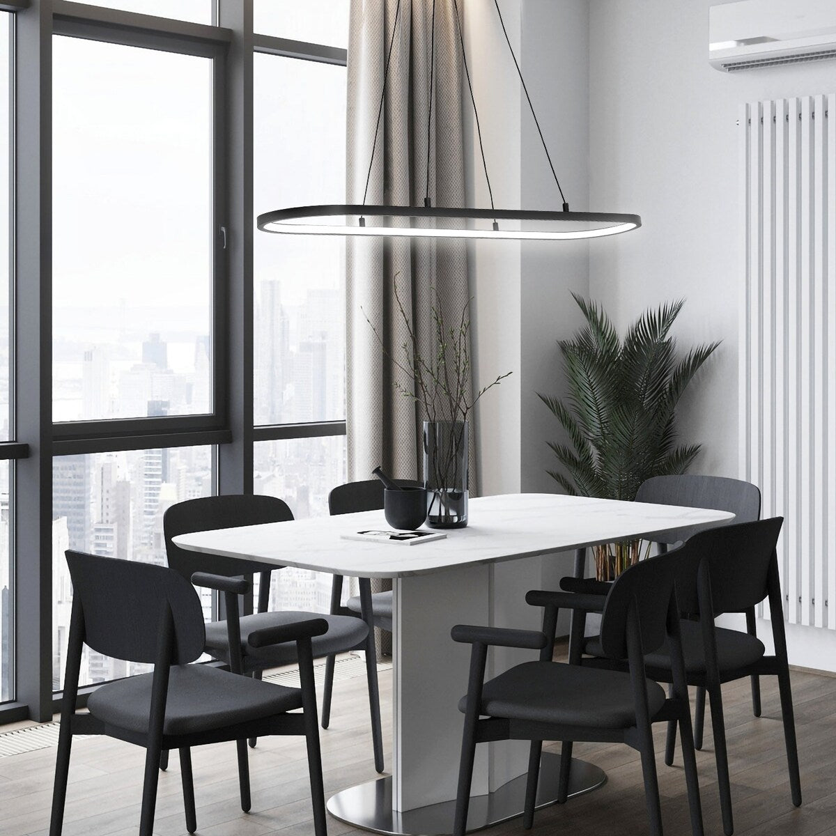 Irene Linear Oval LED Pendant Light - 1-LIGHT