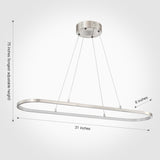 Irene Linear Oval LED Pendant Light - 1-LIGHT