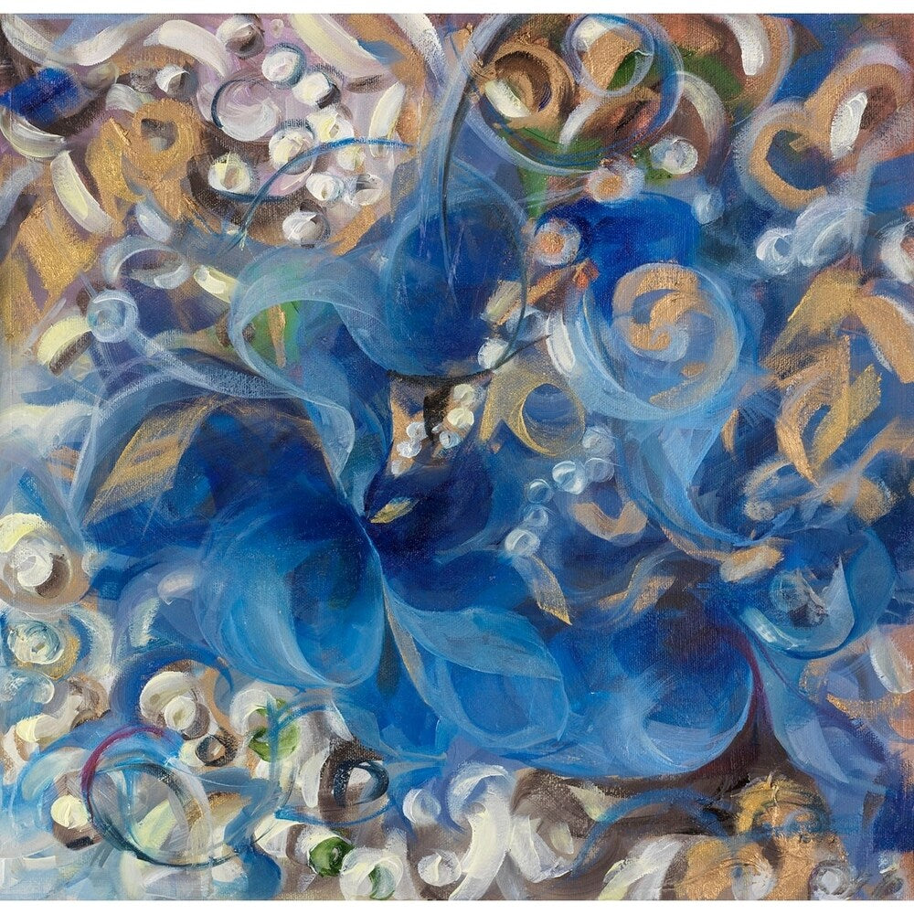 Iris Swirl-LIBO131309 Print 25.25"x26" by Li Bo