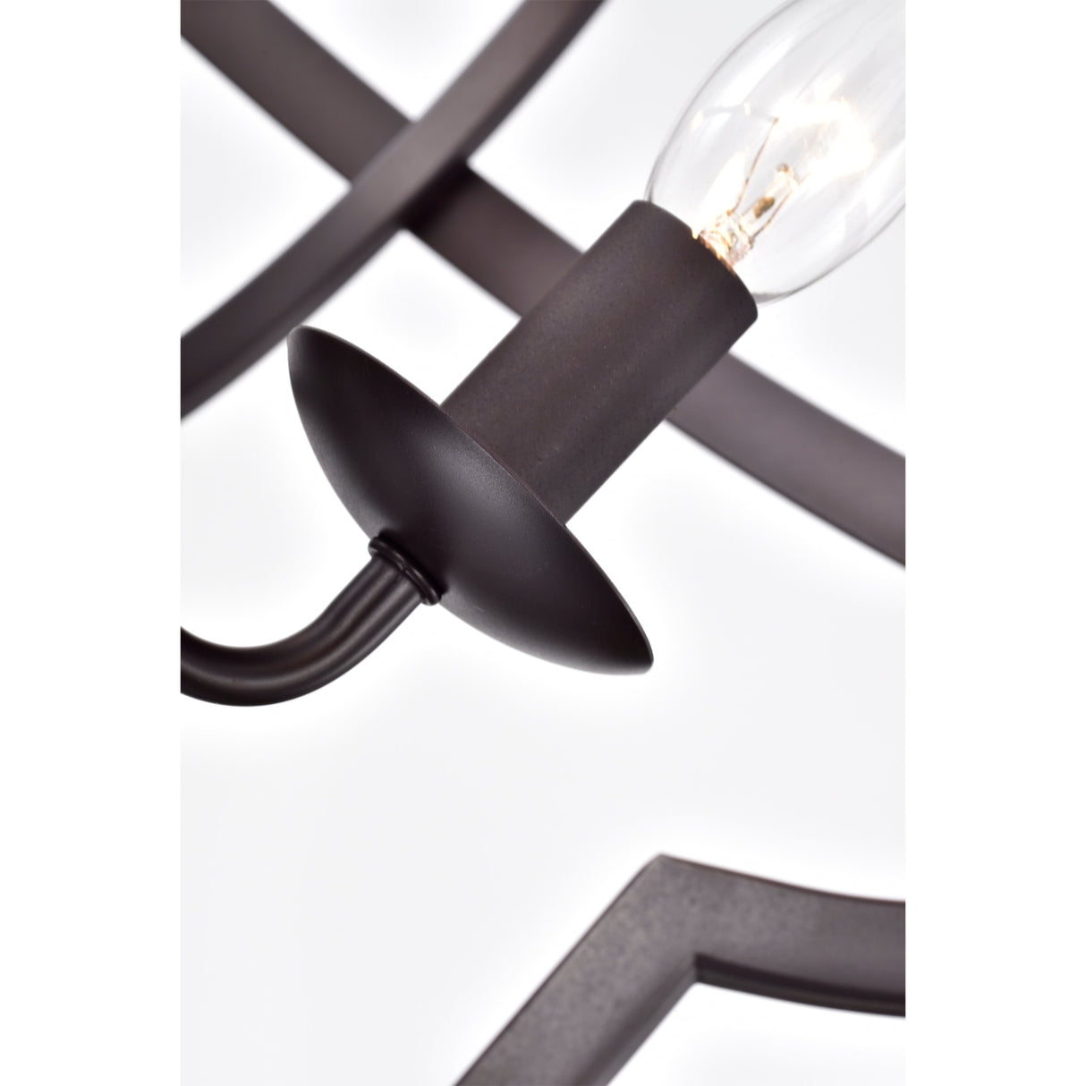 Iron Cage 4-Light Chandelier Oil Rubbed Bronze