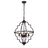 Iron Cage 4-Light Chandelier Oil Rubbed Bronze