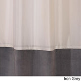 Exclusive Fabrics Eggshell Taffeta and Velvet Banded Curtain Panel - 46 x 84