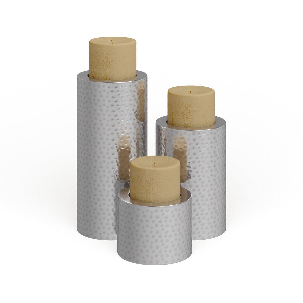 Iron Industrial Candle Holder (Set of 3) - S/3 11", 7", 4"H