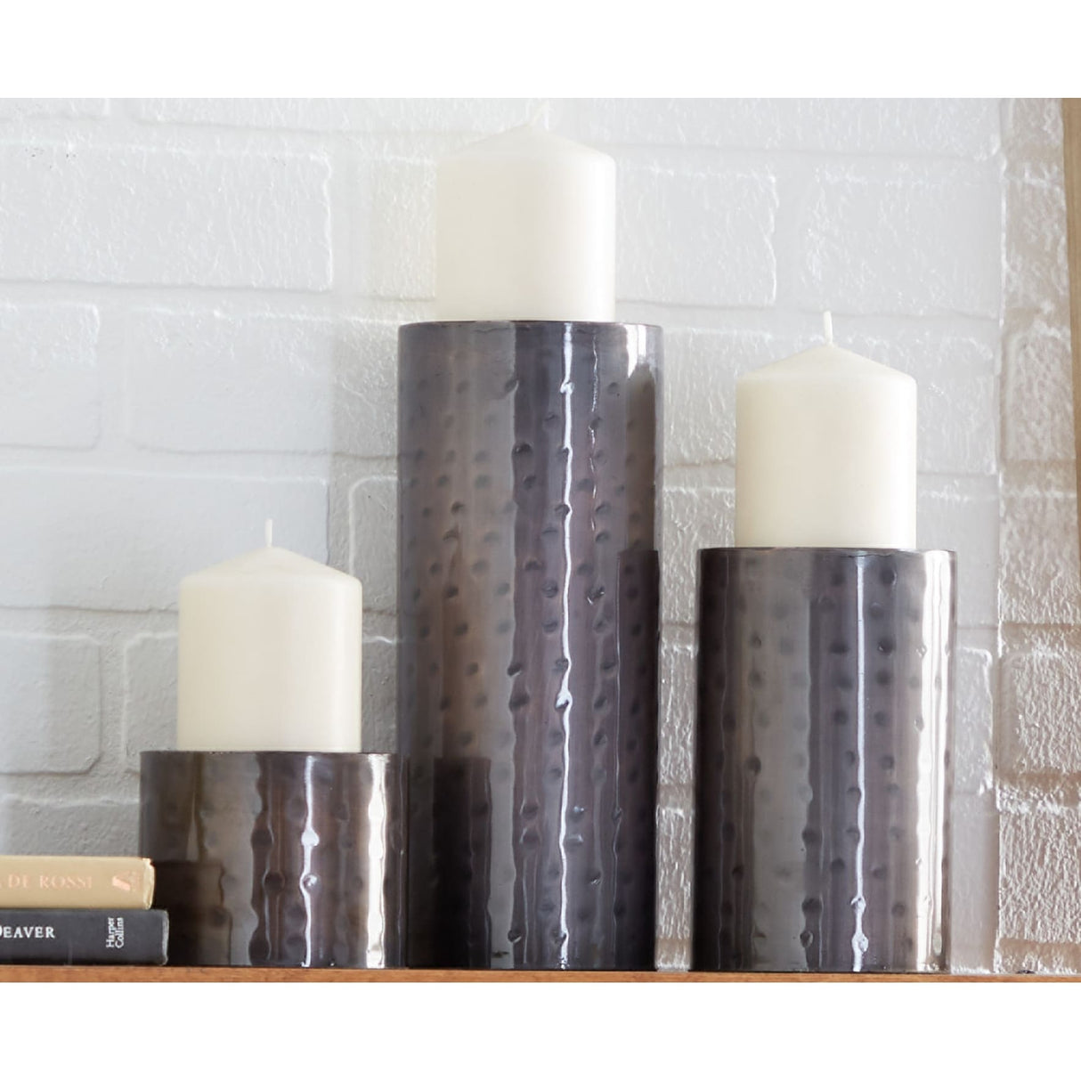 Iron Industrial Candle Holder (Set of 3) - S/3 11", 7", 4"H