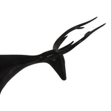 Iron Reindeer Figurine with Rustic Touches, Large, Black