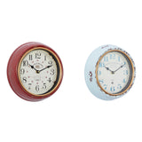 White Iron Vintage Wall Clock No Theme (Set of 2) - 10"L, 10"H