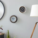White Iron Vintage Wall Clock No Theme (Set of 2) - 10"L, 10"H