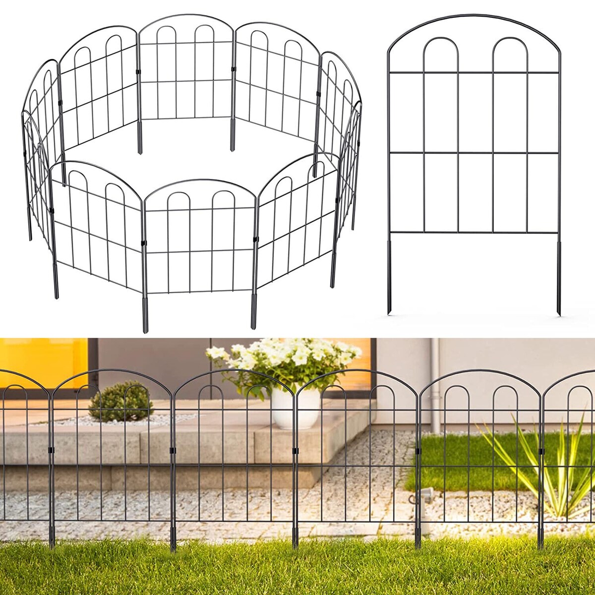 Iron Wire Decorative Garden Fence Outdoor