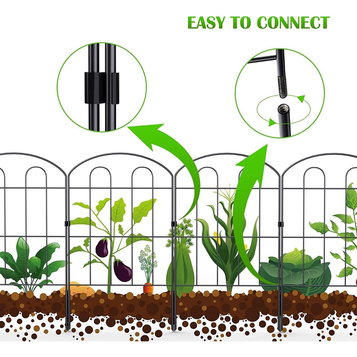 Iron Wire Decorative Garden Fence Outdoor
