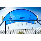 Ironkids Premier 300 Metal Swing Set with Trampoline, Spinner and Protective Sunshade