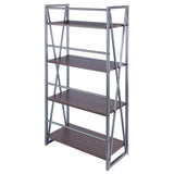 Isa 3/4/5-Tier Shelf, Graphite and Walnut