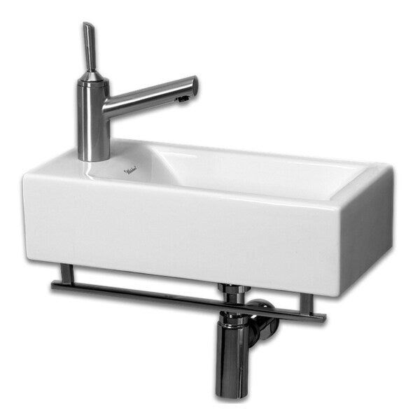Whitehaus Collection Isabella Wall Mount Basin with Towel Bar