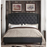 Isabella Diamond Tufted Wingback Upholstered Platform Bed