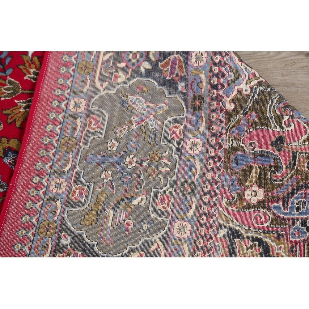Isfahan Turkey Animal Pictorial Acrylic & Wool Oriental Area Rug - 12'8" x 9'6"