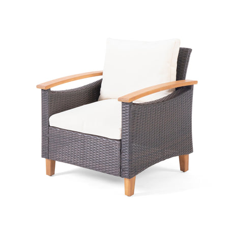 Isla Outdoor 4-seater Coffee Table Chat Set by Christopher Knight Home