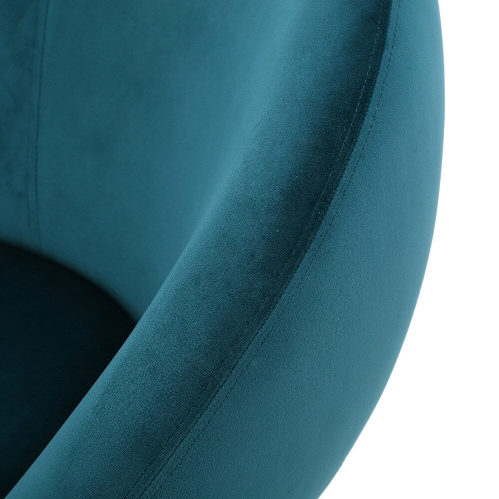 Isla Velvet Fabric Roundback Modern Chair by Christopher Knight Home