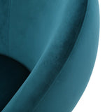Isla Velvet Fabric Roundback Modern Chair by Christopher Knight Home