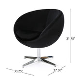Isla Velvet Fabric Roundback Modern Chair by Christopher Knight Home