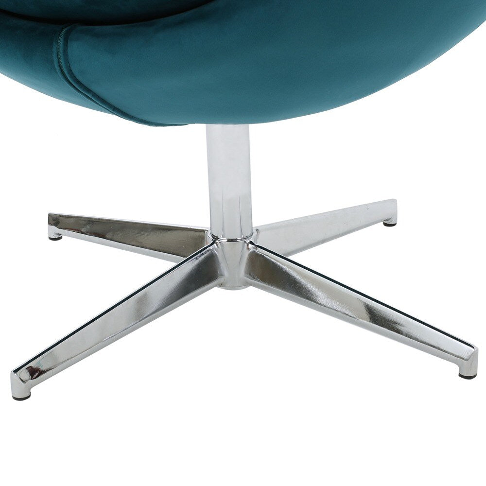 Isla Velvet Fabric Roundback Modern Chair by Christopher Knight Home