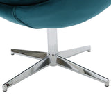 Isla Velvet Fabric Roundback Modern Chair by Christopher Knight Home