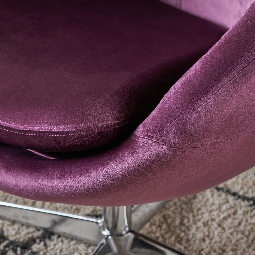 Isla Velvet Fabric Roundback Modern Chair by Christopher Knight Home