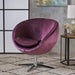 Isla Velvet Fabric Roundback Modern Chair by Christopher Knight Home