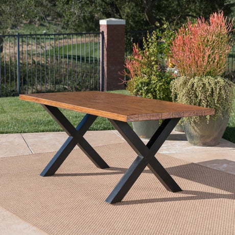 Islamorada Outdoor Rectangle Light-Weight Concrete Dining Table by Christopher Knight Home - 35.00 "W x 70.00 "L x 29.75 "H