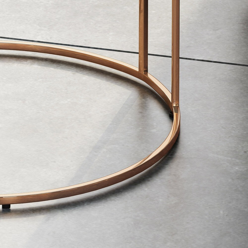 Isolde Glam Tempered Glass Side Table by Christopher Knight Home