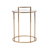 Isolde Glam Tempered Glass Side Table by Christopher Knight Home