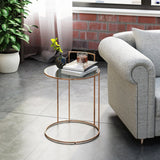 Isolde Glam Tempered Glass Side Table by Christopher Knight Home