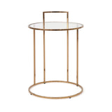Isolde Glam Tempered Glass Side Table by Christopher Knight Home