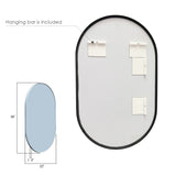 Altair Ispra Oval Bathroom/Vanity Aluminum Framed Wall Mirror - 36 in.