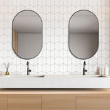 Altair Ispra Oval Bathroom/Vanity Aluminum Framed Wall Mirror - 36 in.