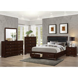 Israel Cappuccino 5-piece Storage Bedroom Set with 2 Nightstands