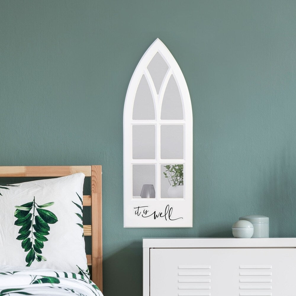 The Gray Barn 'It Is Well' Mirror - White