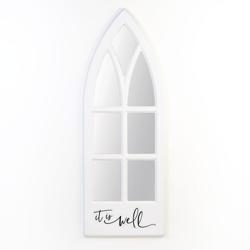 The Gray Barn 'It Is Well' Mirror - White