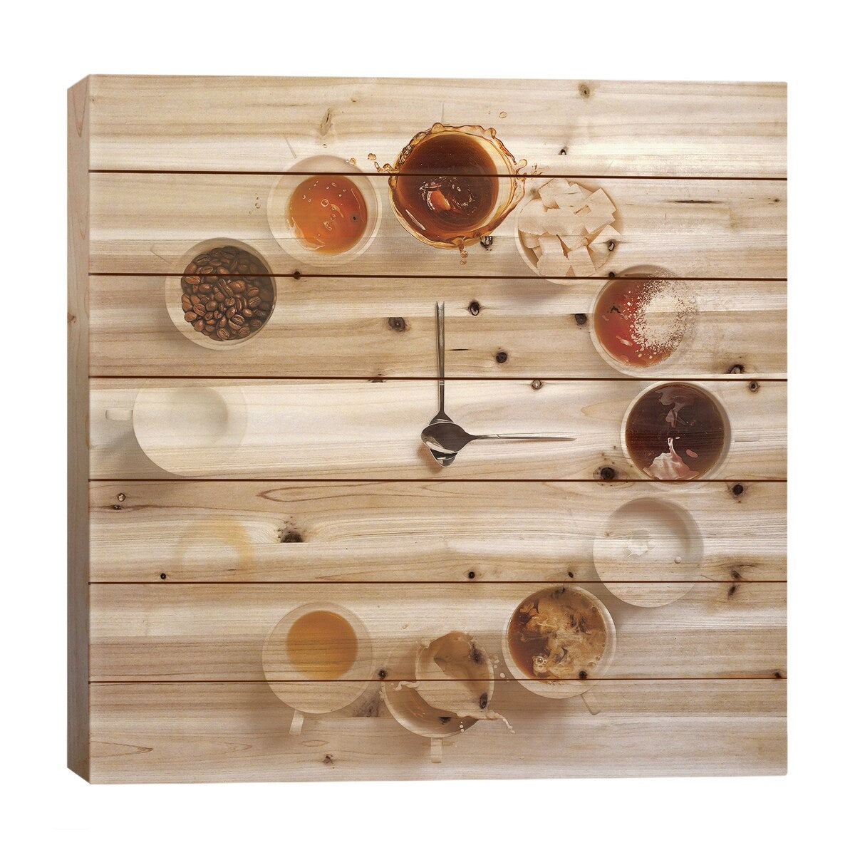 It's Always Coffee Time Print On Wood by Dina Belenko - Multi-Color