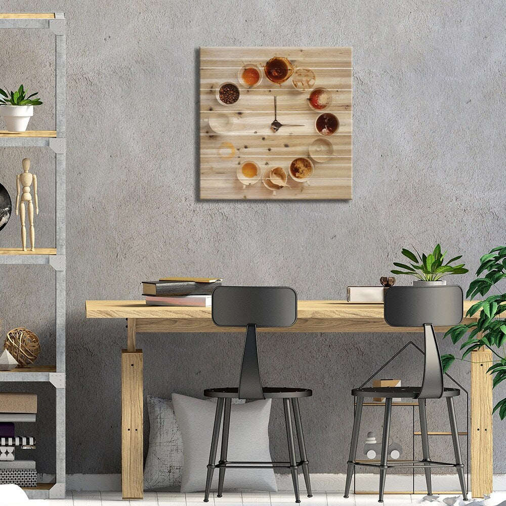 It's Always Coffee Time Print On Wood by Dina Belenko - Multi-Color