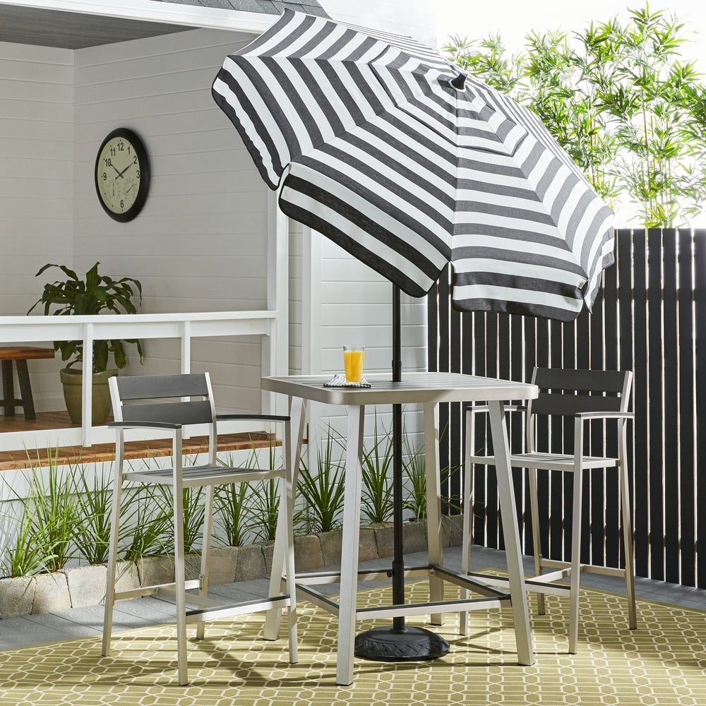 Italian Bistro 6-foot Acrylic Striped Patio Umbrella