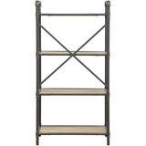 Itzel Bookshelf in Antique Oak & Sandy Gray