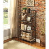 Itzel Bookshelf in Antique Oak & Sandy Gray