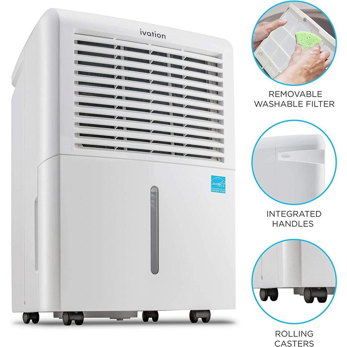 Ivation 4,500 Sq Ft Energy Star Dehumidifier with Pump