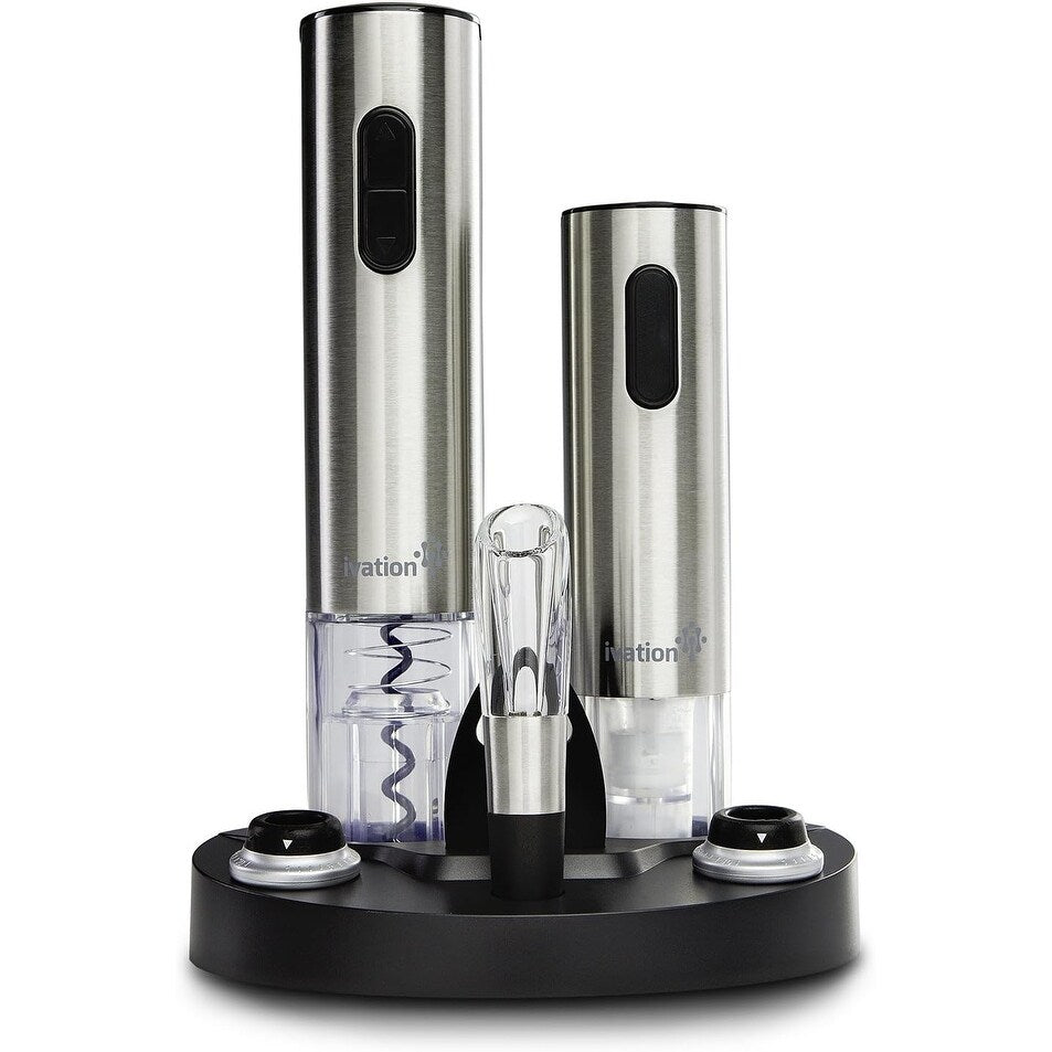 Ivation 7-Piece Electric Wine Opener Set, Deluxe Wine Opener Gift Set