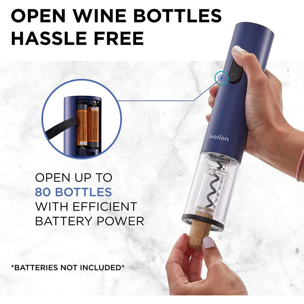 Ivation All-in-One Wine Gift Set, Electric Wine Opener, Wine Aerator and More