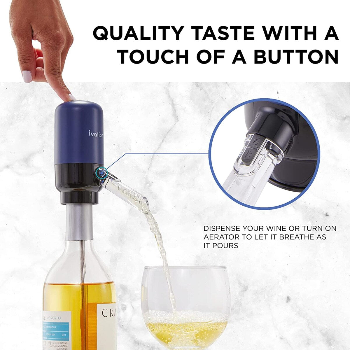 Ivation All-in-One Wine Gift Set, Electric Wine Opener, Wine Aerator and More