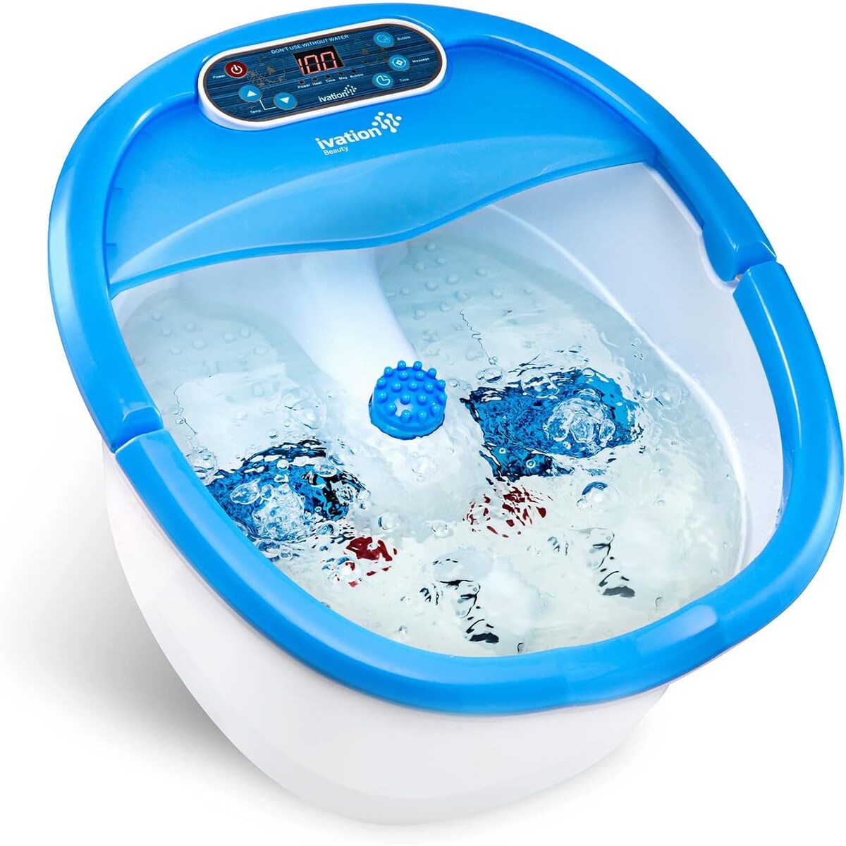 Ivation Foot Spa Massager, Pedicure Foot Spa with Heated Bath & Automatic Massage Rollers